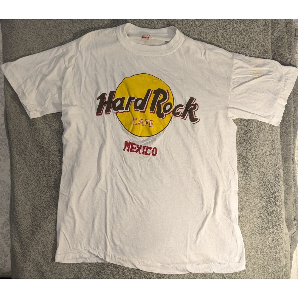 Hard Rock Cafe Mexico VTG Mexican Made Sm Shirt Single Stich 90s Classic Logo